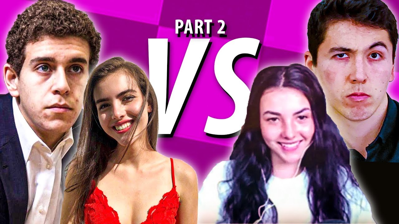 GM Naroditsky & Alexandra VS GM Hansen & Andrea TEAM CHESS BATTLE Part 2