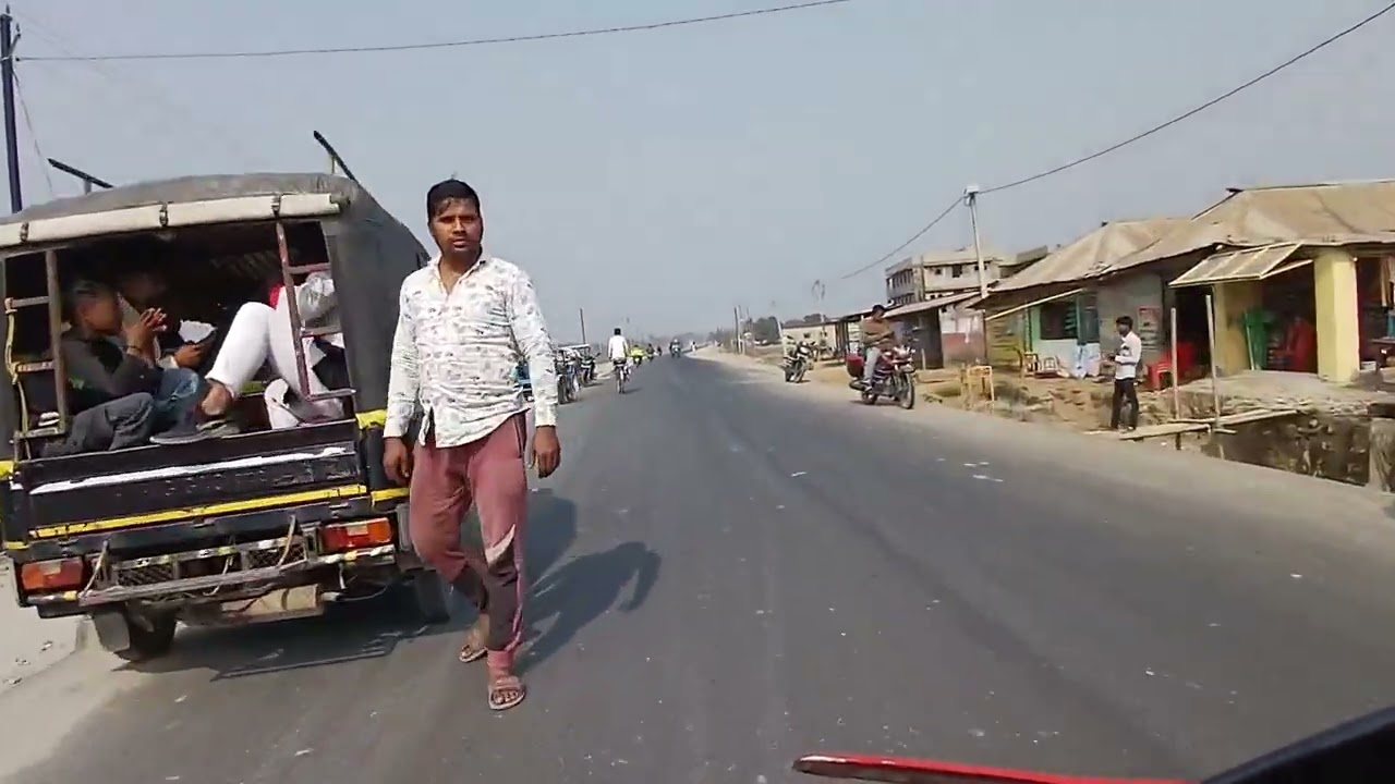 #india nepal traveller #india bihar road 