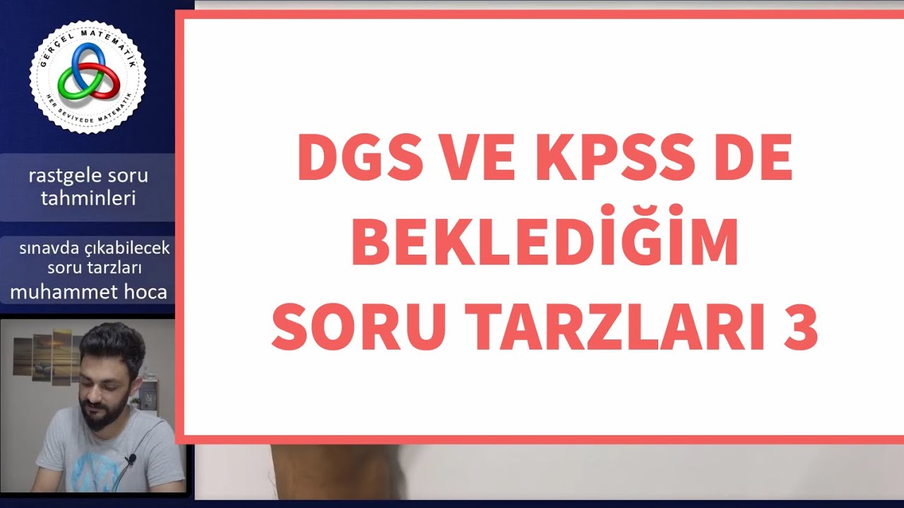 DGS VE KPSS DE BEKLEDİĞİM SORU TARZLARI 3 #DGS #2020KPSS #KPSS