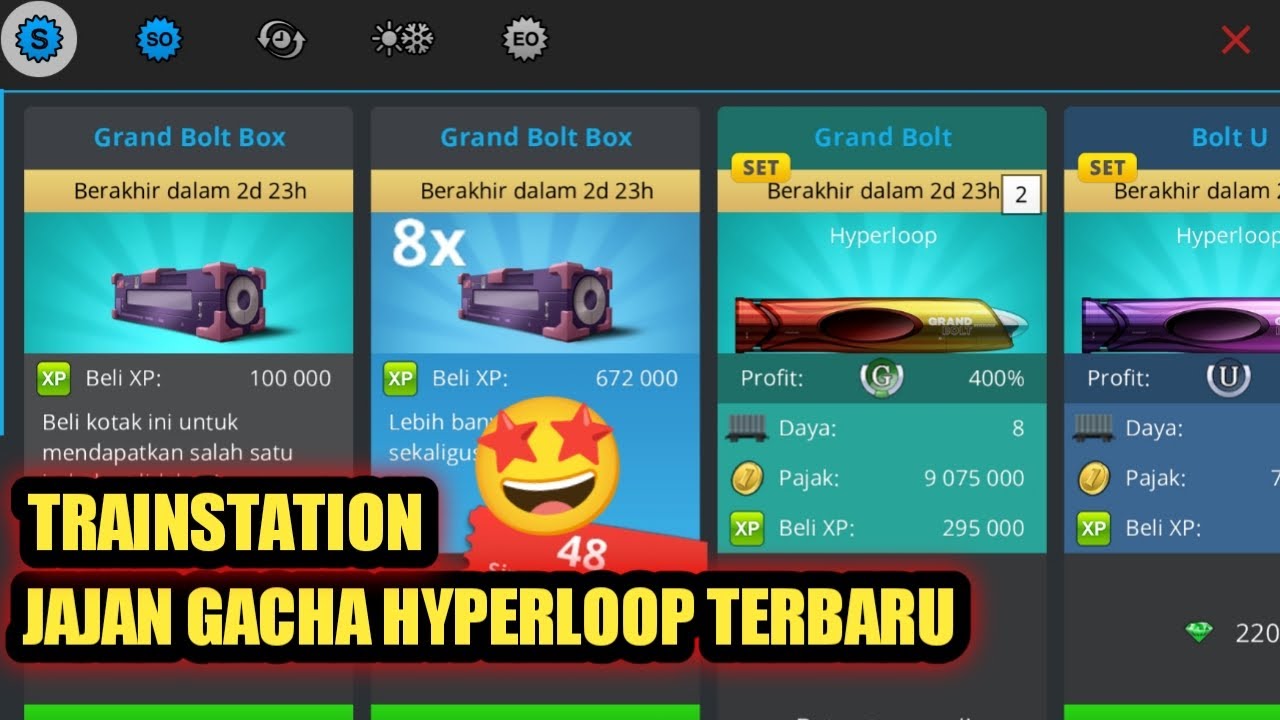 JAJAN GACHA BOX HYPERLOOP TERBARU 💔😹TRAINSTATION RAILROAD TYCOON