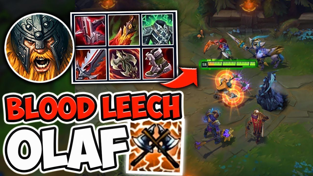 WHEN OLAF HITS 150% LIFESTEAL AND EVERY AUTO HEALS TO FULL! (THIS IS OP) - League of Legends