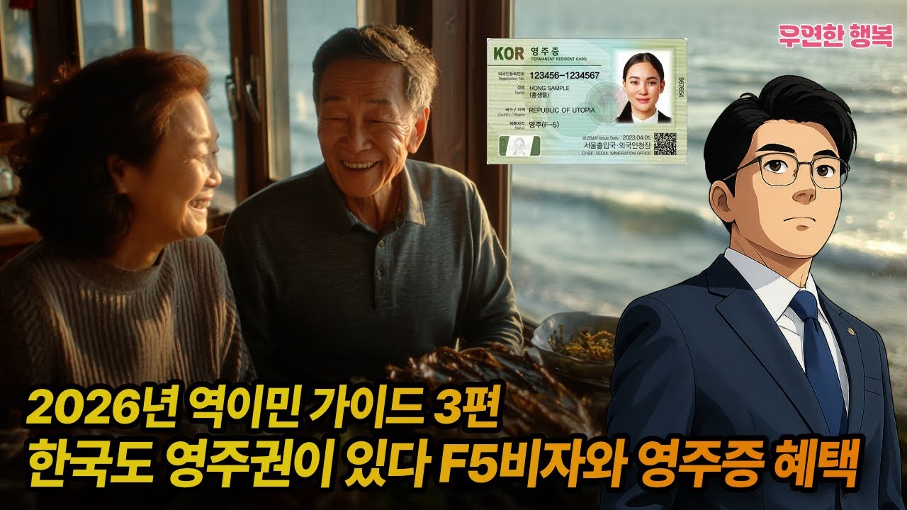 🇰🇷 [2026년 역이민 가이드 3편] 한국도 영주권이 있다, F5비자와 한국 영주권 혜택