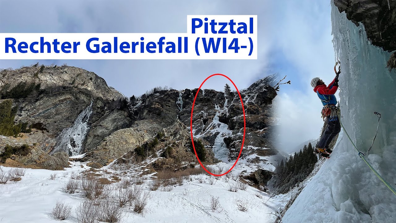 Rechter Galeriefall, rechte Variante (WI4-) - Eisklettern Pitztal - feat. @AlpineFex