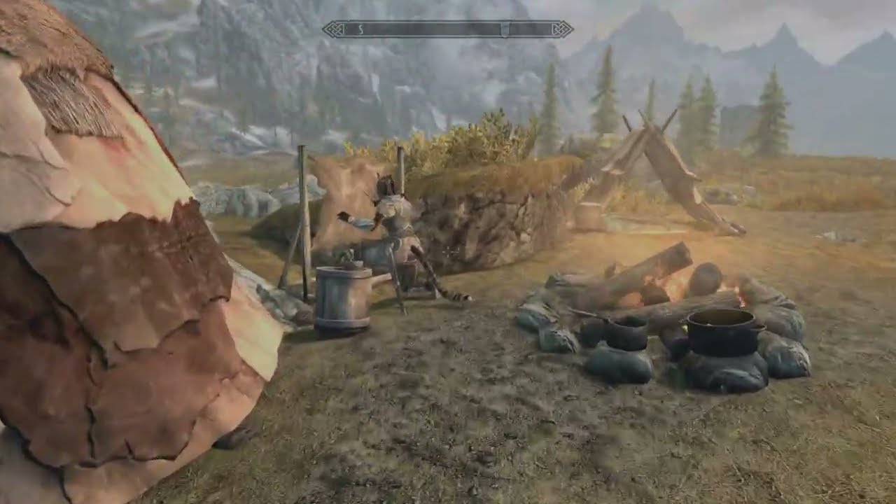 Skyrim en Legendario: La mejor forma de farmear mineral de la locura 🤡🧙🏼‍♂️- Campamento Khajiit 😺