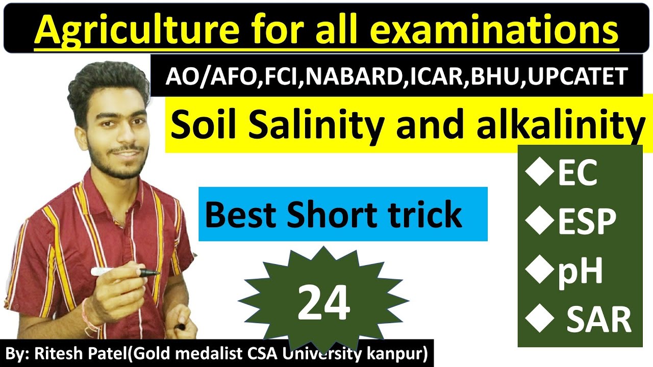 Saline and alkaline soil|agriculture for afo mains|EC|ESP|pH|SAR