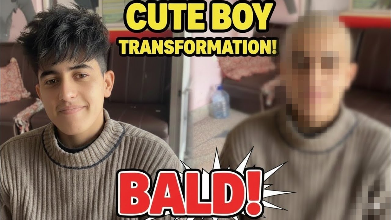Cute Boy Transformation To Bald Guy | ASMR Hair Cut 