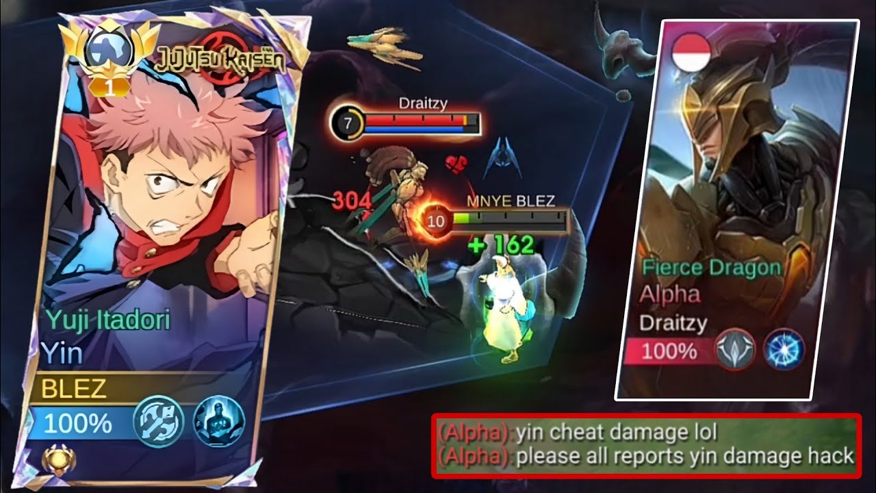 YIN VS ALPHA!! 🔥 BEST BUILD EMBLEM FOR YIN AUTO BROKEN!! (Must Try!!) - MLBB