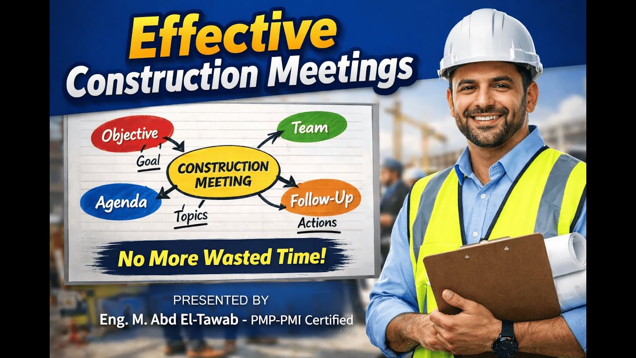 Effective Construction Meetings | ازاي تدير اجتماع مقاولات ناجح وفعال بدون تضييع وقت 💼🏗️