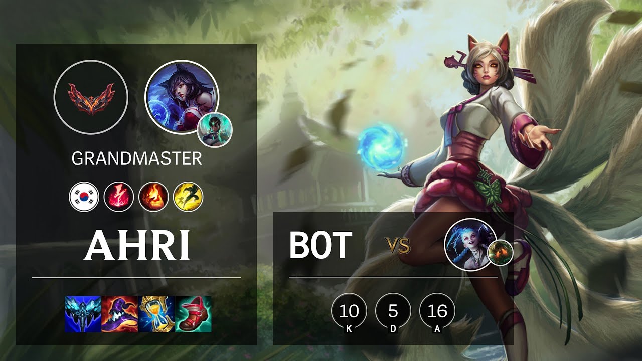 Ahri Bot vs Jinx - KR Grandmaster Patch 12.4