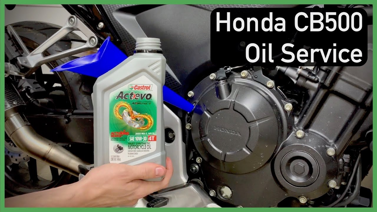 Motorcycle Oil Change - Honda CB500F/X/R
