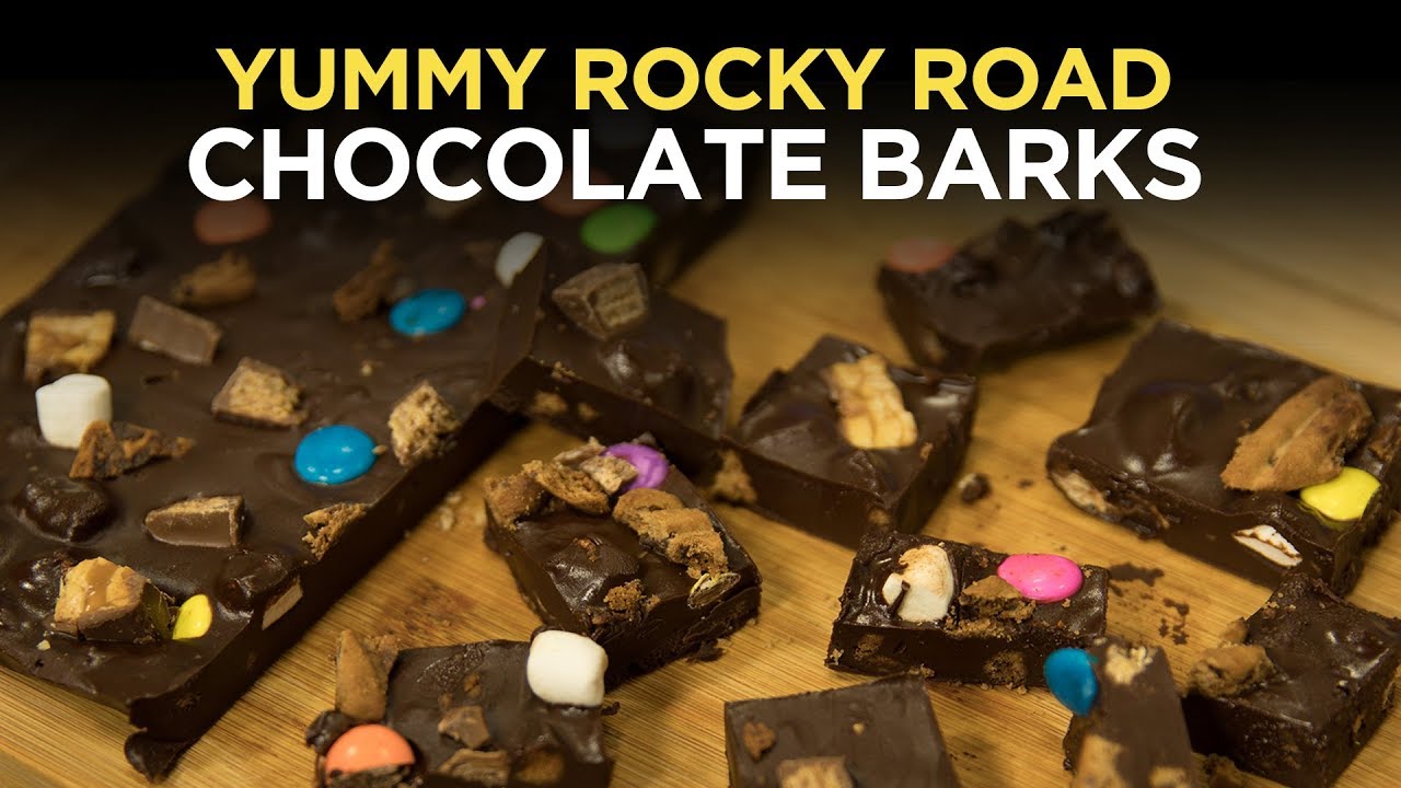 Rocky Road Chocolate Barks | Yummy Chocolate Bars | रॉकी रोड चॉकलेट बार्क्स |  Dessert | Food Tak