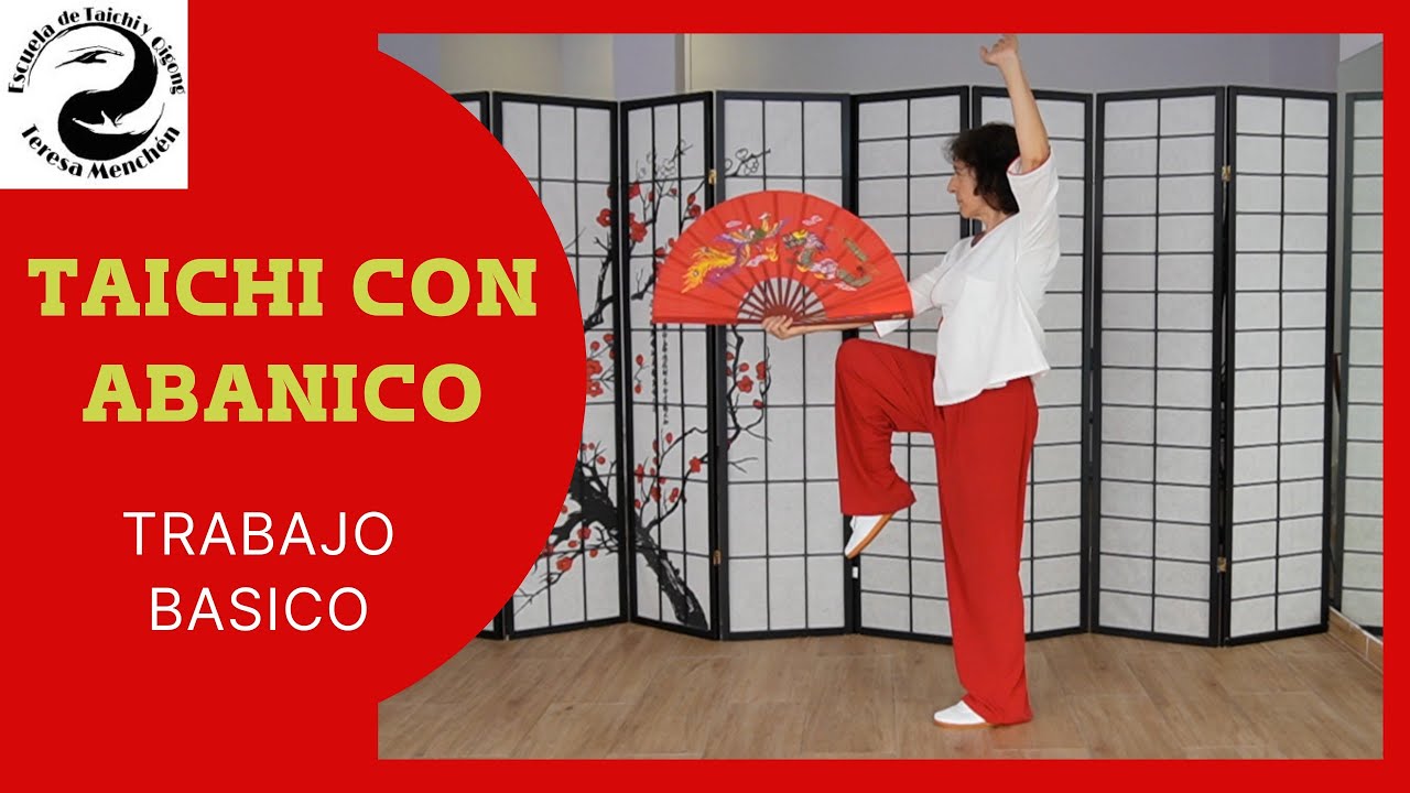 💟Taichi con ABANICO 🏵️ Técnicas BÁSICAS I Muy Fácil