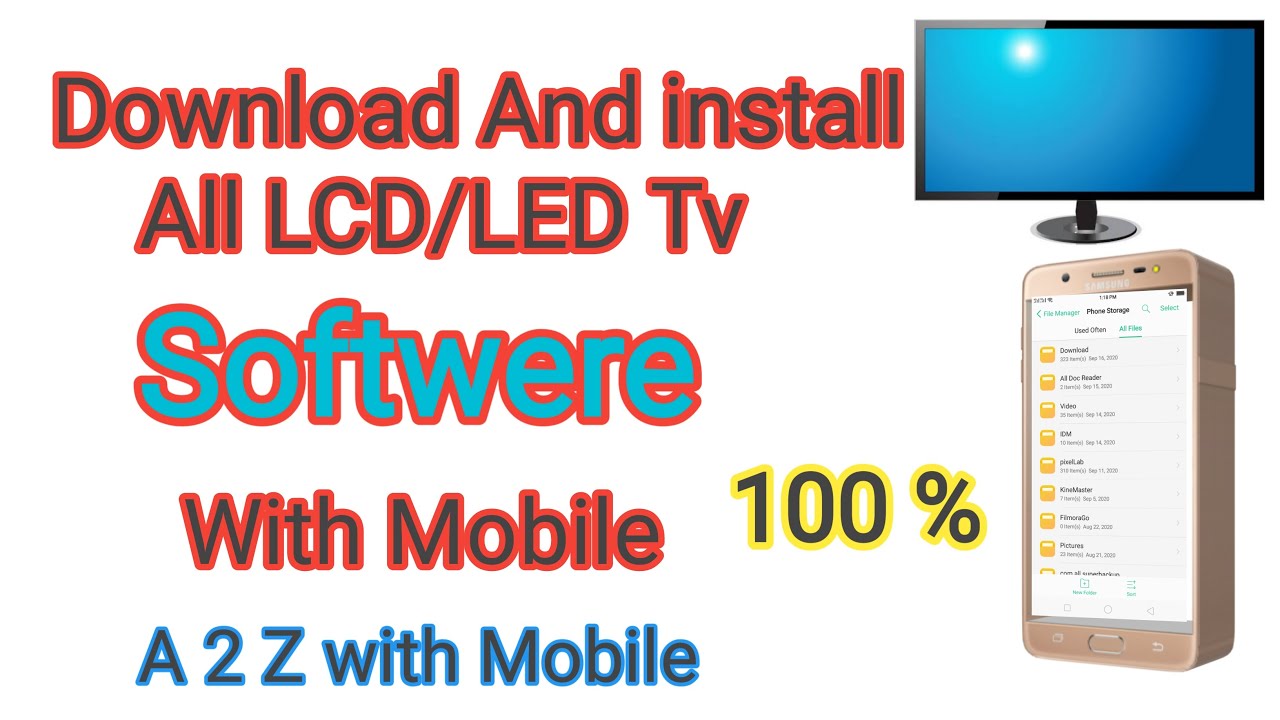 LCD/LED Tv Softwere | Download And install Lcd/Led Tv Softwere Firmware with Mobile | Tutorial |
