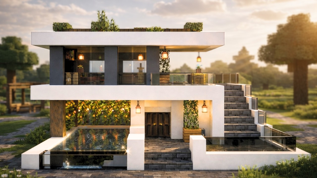SIMPLE & COZY Modern House Build Step by Step TUTORIAL for BEGINNERS #Builderlad