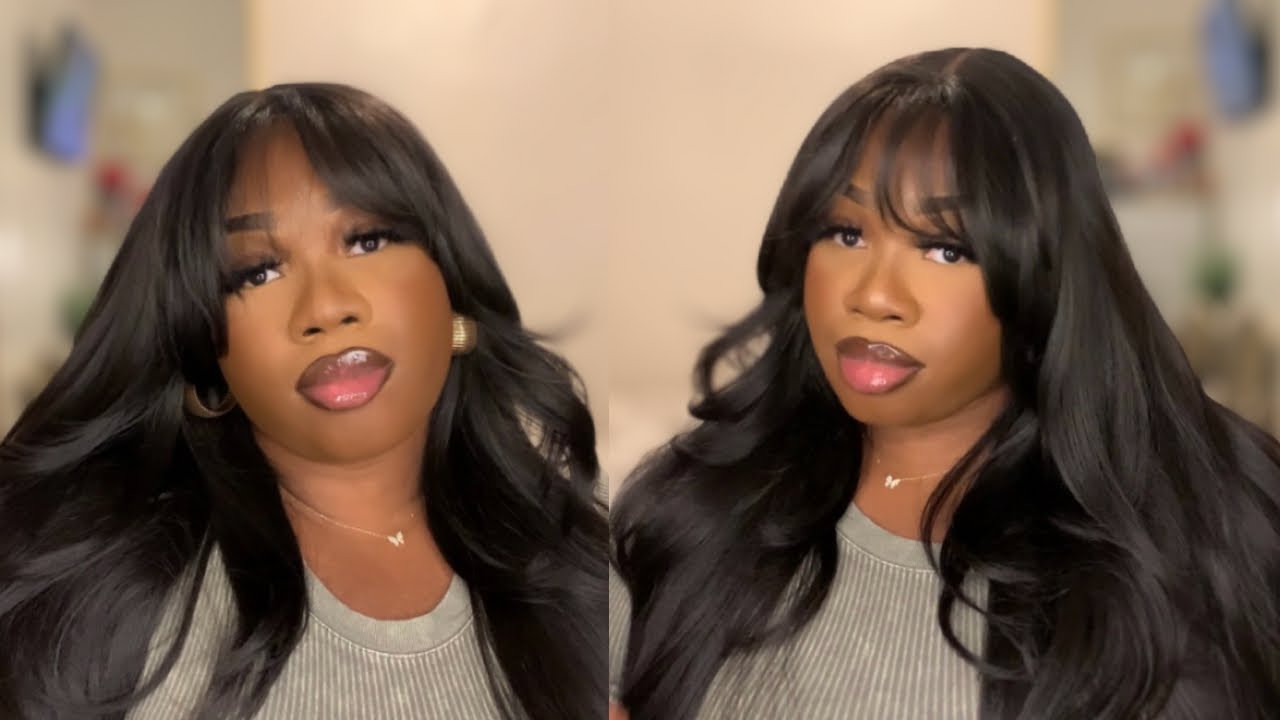 🚨TIKTOK VIRAL🚨Shake N Go | Freetress Equal Bombshell Curtain Bang Synthetic Wig