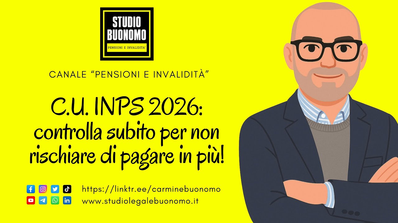 Certificazione Unica INPS 2026: controlla subito per non rischiare di pagare in più!