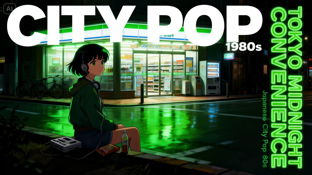 Japanese City Pop 80s – Tokyo Midnight Convenience Store 🌃 | Neon Taxi Summer Mix