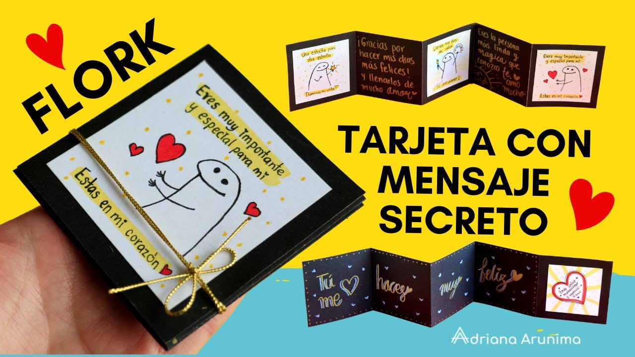 ❤️ 𝗧𝗮𝗿𝗷𝗲𝘁𝗮 𝗲𝘅𝗽𝗮𝗻𝗱𝗶𝗯𝗹𝗲 de 𝗙𝗟𝗢𝗥𝗞 con 𝗺𝗲𝗻𝘀𝗮𝗷𝗲 𝘀𝗲𝗰𝗿𝗲𝘁𝗼 de amor ❤️ (Carta deformito)