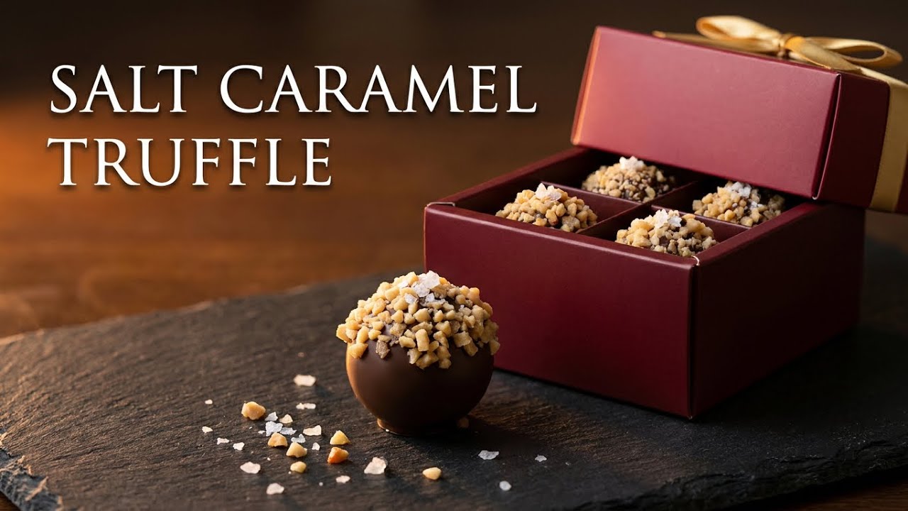 バレンタインはこれ！塩キャラメルトリュフチョコの作り方／How to make Salted caramel chocolate truffle.