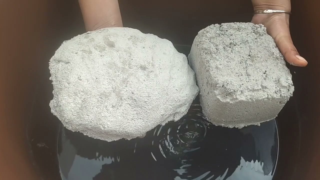 Asmr - Super duper Gritty soft pure cement crumbling in water 💦#satisfying 