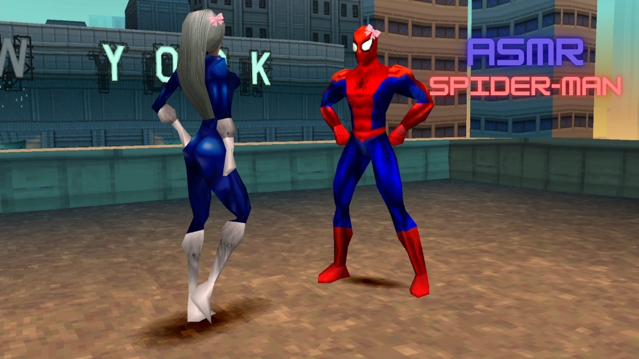 spider-man (ps1) asmr | stopping a bank robbery | soft spoken | controller sounds