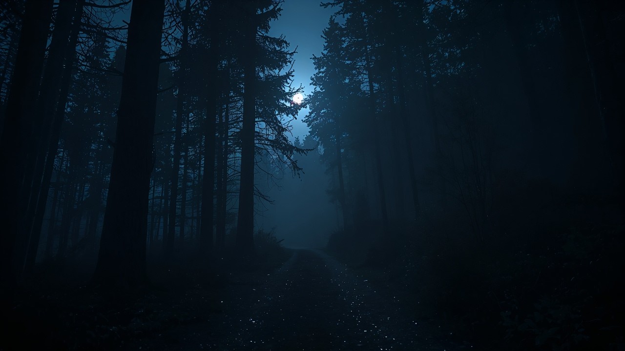 Dark Forest Night Sounds | 1 Hour Immersive Nature Ambience
