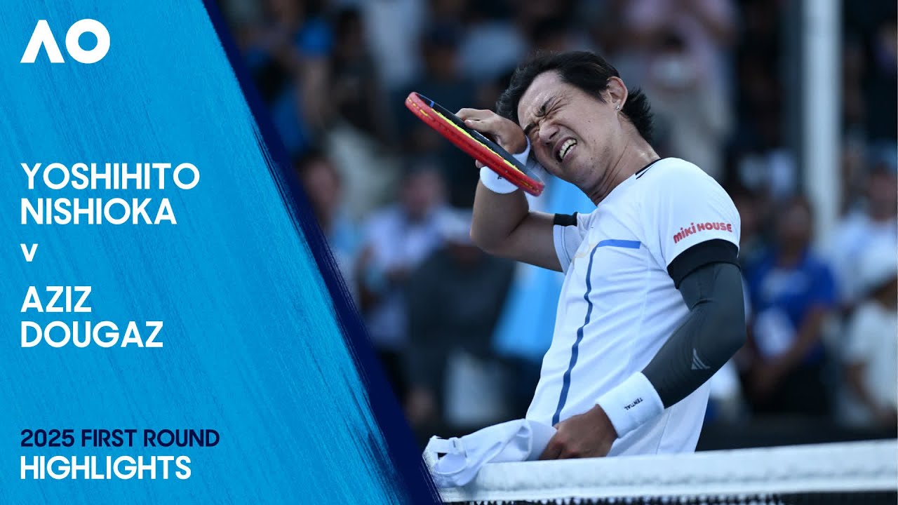 Yoshihito Nishioka v Aziz Dougaz Highlights | Australian Open 2025 First Round