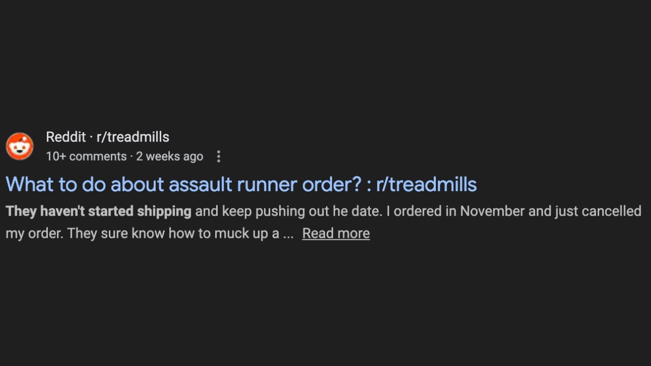 Assault Runner Situation is Crazy
