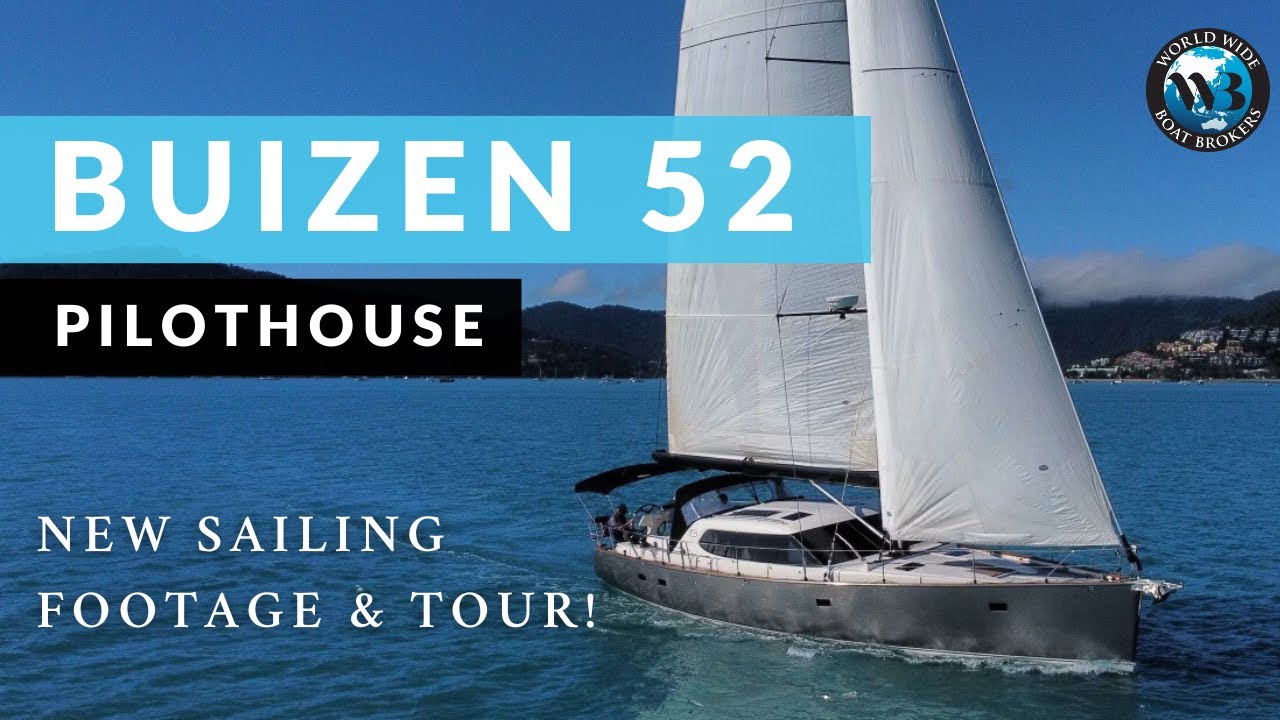 NEW Sailing Footage & Tour inside this Buizen 52 Pilothouse Yacht