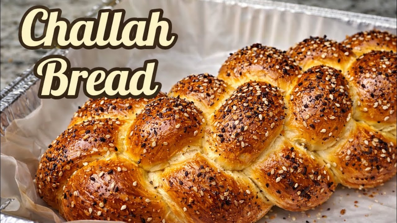 Savory CHALLAH BREAD | Soft & Fluffy as a Cloud! ☁️ #recipe #challah #asmr 