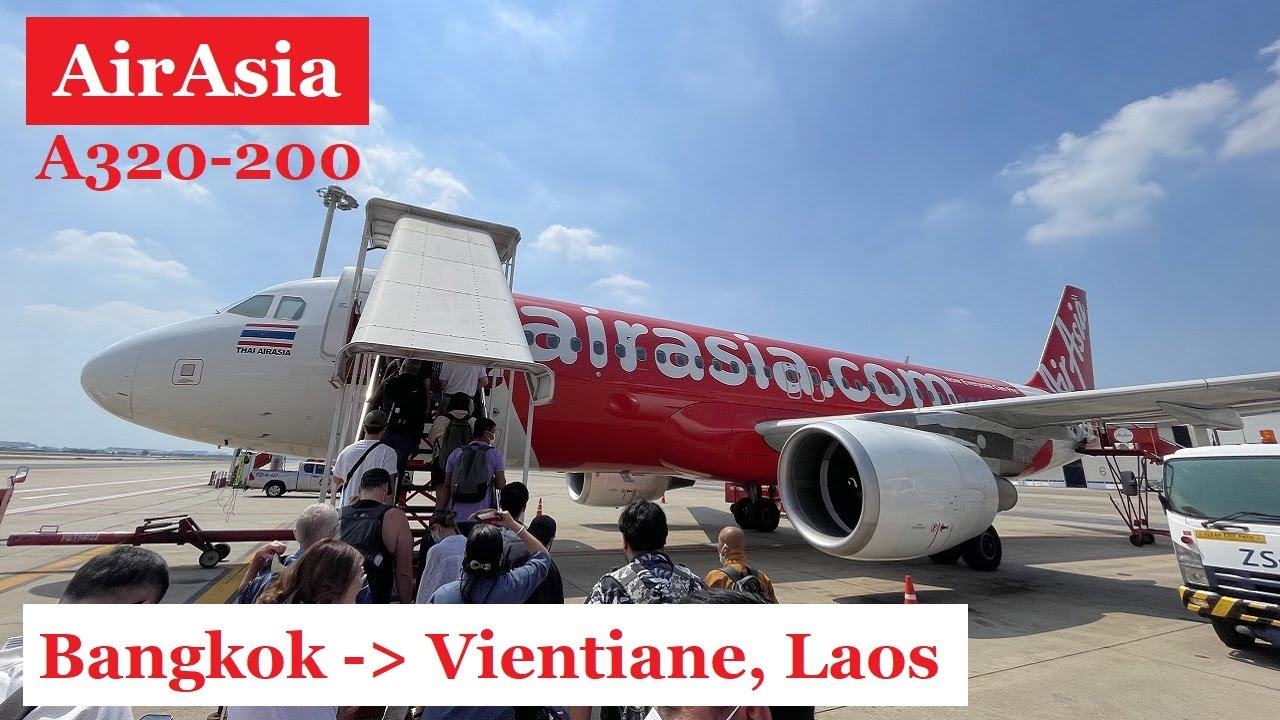 Thai AirAsia - Bangkok (Don Mueang Airport) to Vientiane, Laos - A320-200 - Trip Report #71