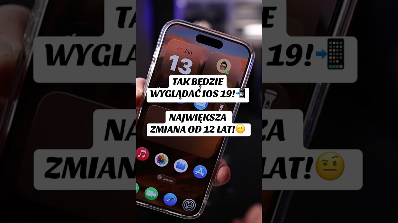 TAK BĘDZIE WYGLĄDAĆ iOS 19! NAJWIĘKSZA ZMIANA OD 12 LAT! #ios18 #ios19 #iphone16 #appleinteligence
