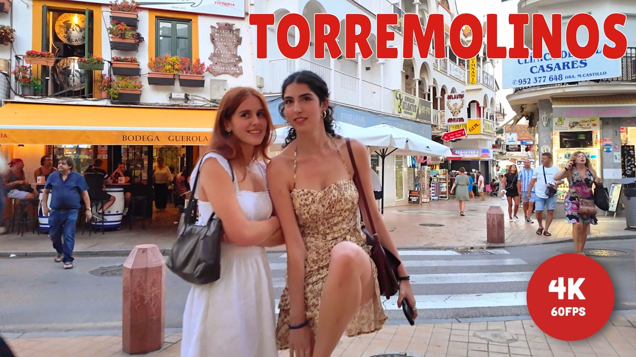 Torremolinos Summer Sunset Walk 🇪🇸 (Málaga Spain) Relaxing Walking Tour [4K 60FPS] Costa del Sol