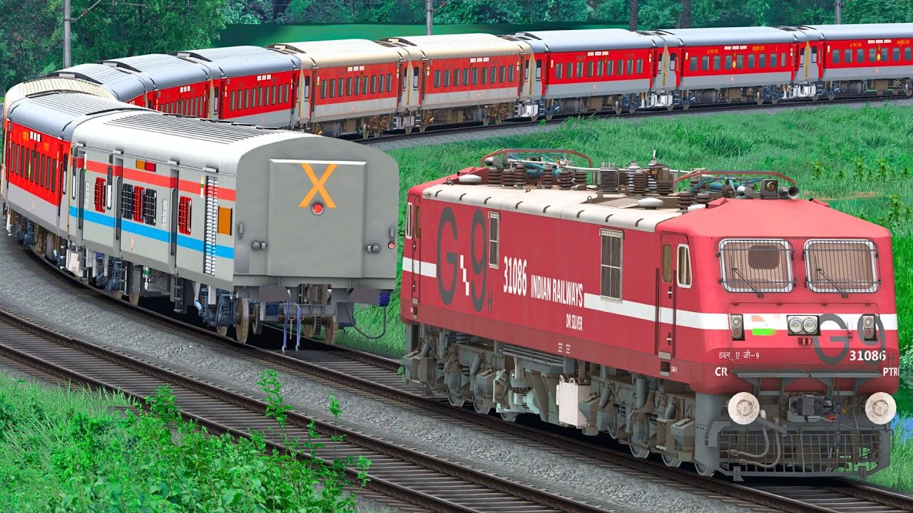 WAG9 SHUNT LHB RAJDHANI EXPRESS TRAIN | BUMPY RAILROAD | Train Simulator | Railwork | NTG GAMING