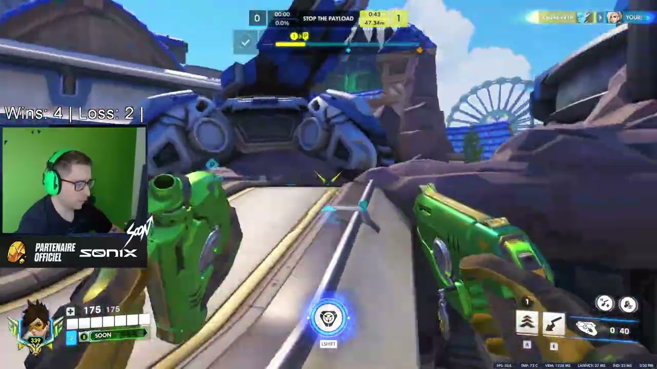 Суперзвезда Overwatch 2 Трейсер демонстрирует свои потрясающие навыки игры за Трейсер.