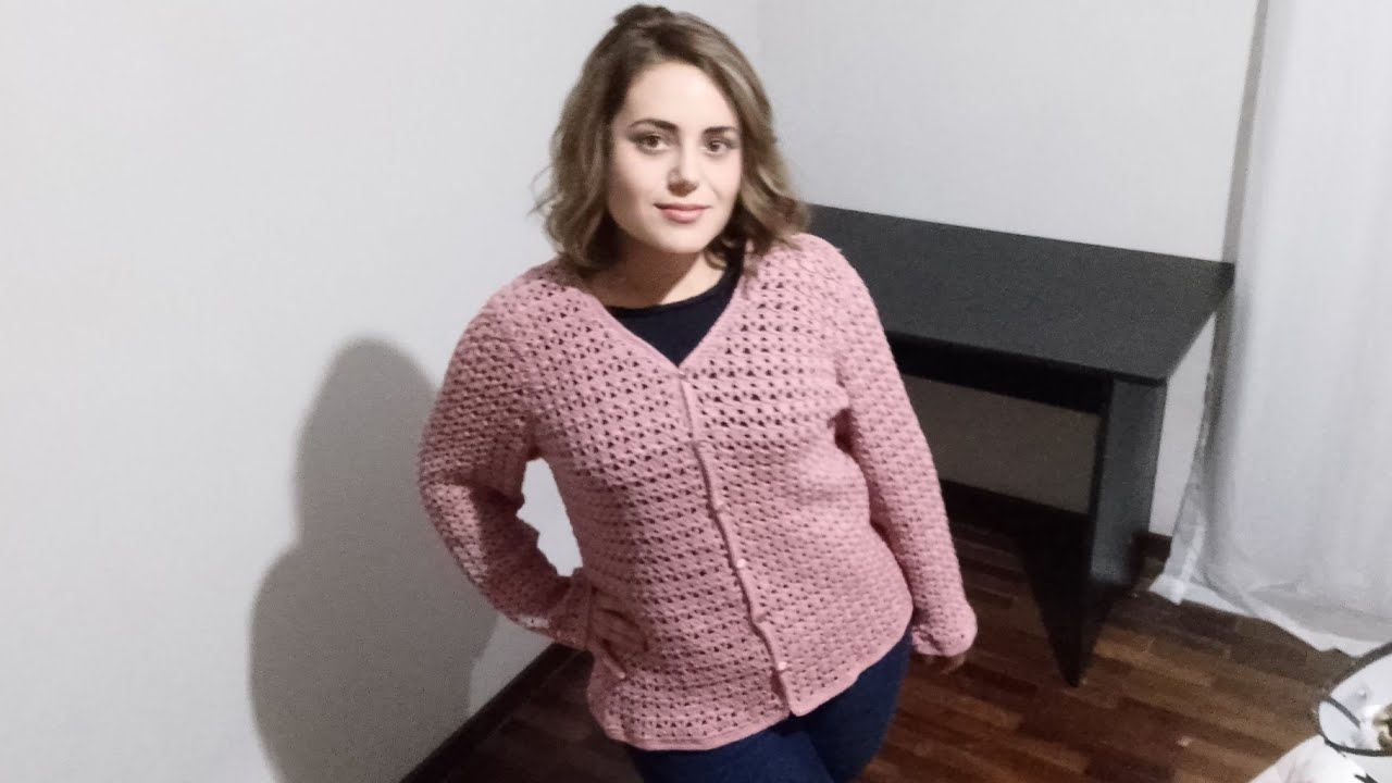 Casaco | Cardigan de Crochê com fio G
