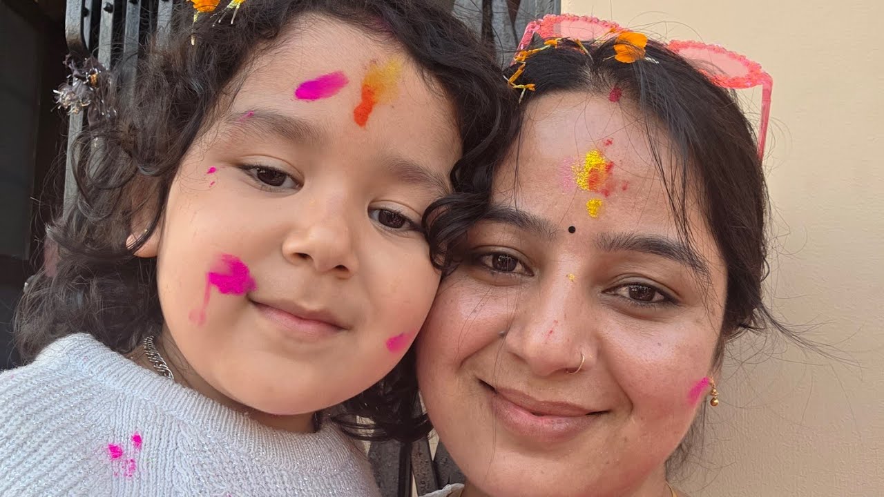 आज होली का दूसरा दिन, खूब सारा मस्ती धमाल, भाई भी आया आज हल्द्वानी, मैंने बनाए आलू के पराठे ❤️🎊❤️