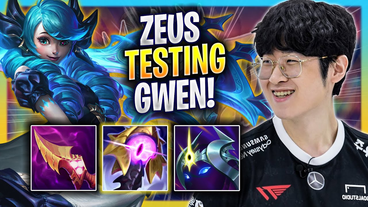 ZEUS TESTING GWEN IN KOREA SOLOQ! - T1 Zeus Plays Gwen TOP vs K'sante! | Bootcamp 2023