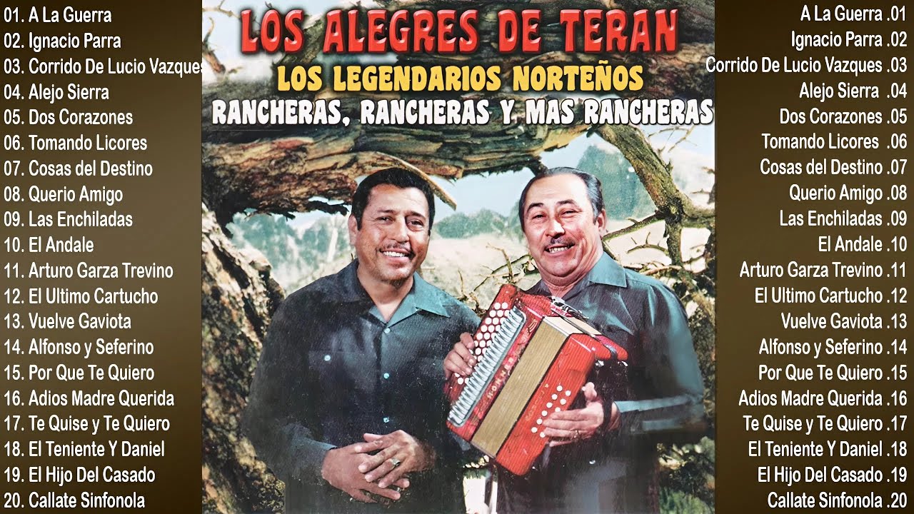 Exitos Norteños Con Los Más Alegres “Los Alegres De Terán” 🎶 Corridos y Rancheras Famosas
