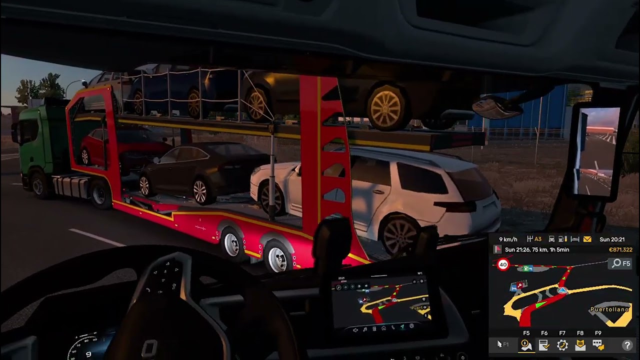 Urban Mobility on Open Roads Scooters Transport Across Spain Iveco Truck ETS 2 228 km №1