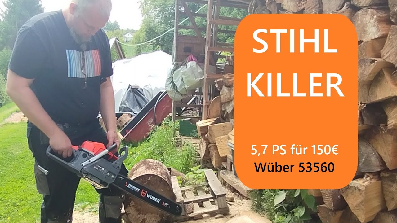 brutaler STIHL KILLER - 5,7 PS Kettensäge für 150€ - Wüber W53560