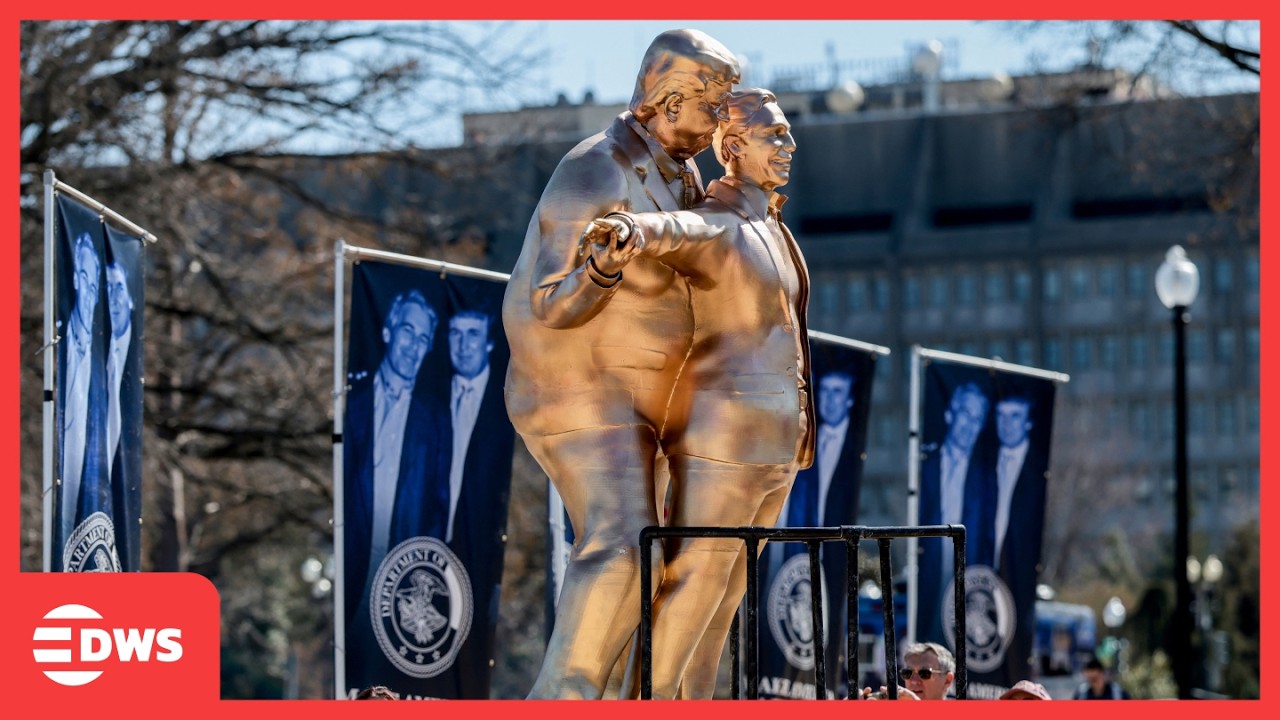 VIRAL Trump–Epstein ‘Titanic’ Statue Appears on National Mall | Washington DC Reactions | AC1Z