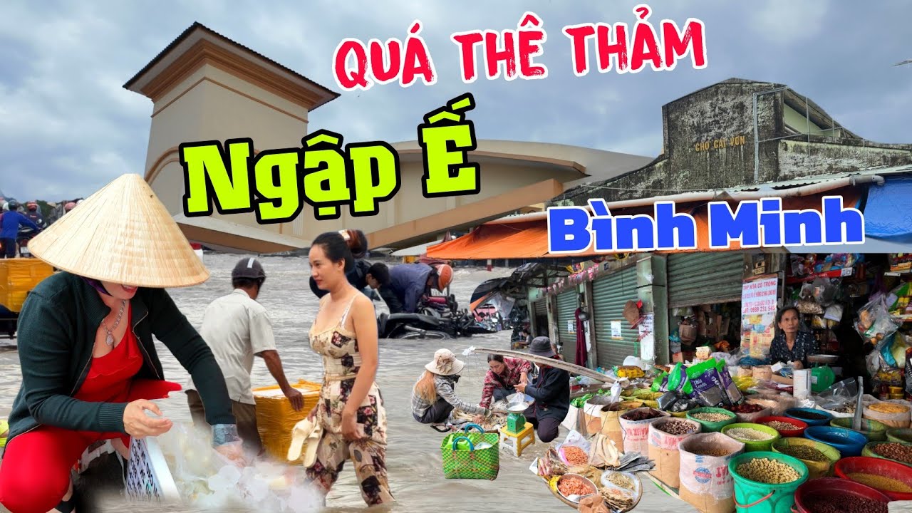 Quá thê thảm NGẬP Ế CÁI VỒN VĨNH LONG - Tiểu thương than khóc vắng tanh