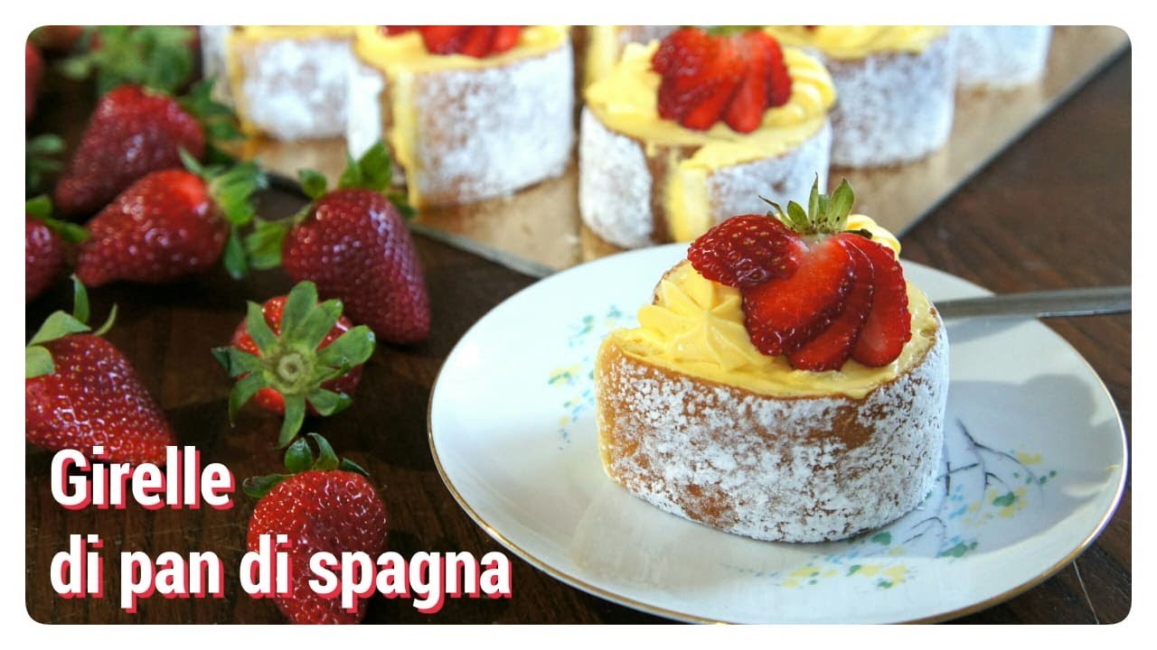 Girelle di pan di spagna con crema diplomatica