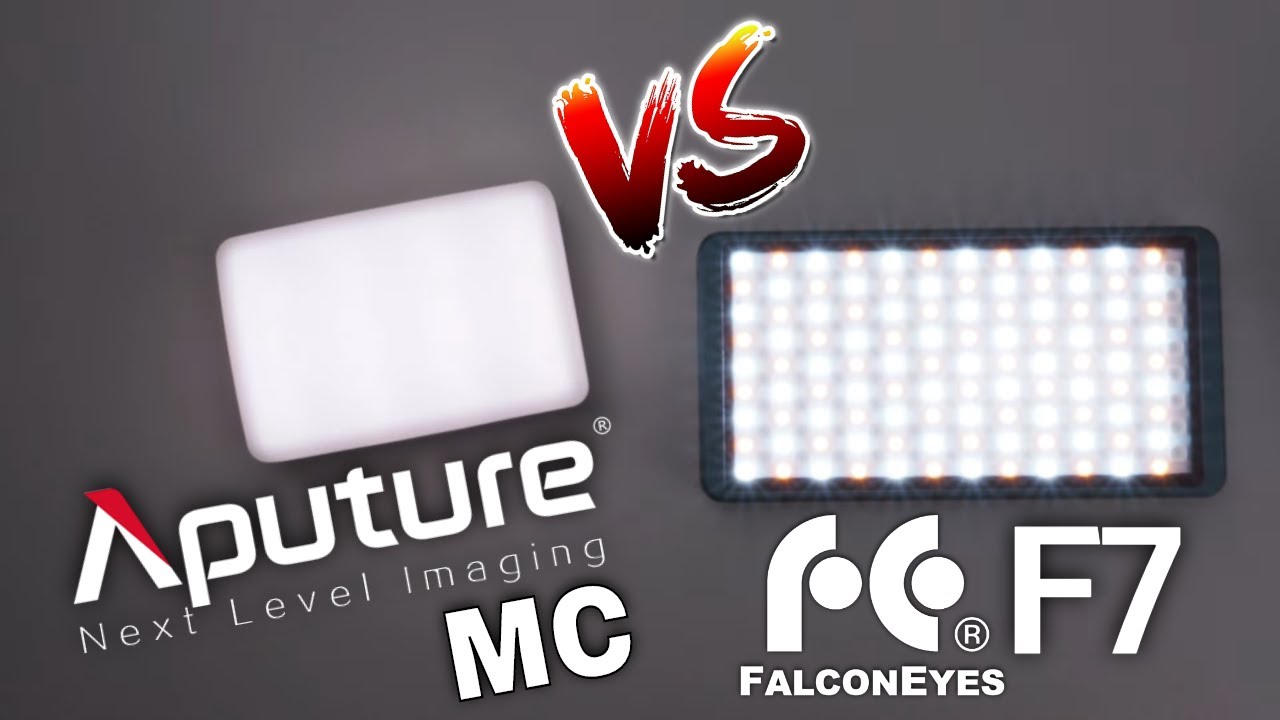 Aputure MC vs FalconEyes F7, quelle est la MEILLEURE LAMPE LED pour vous ?!