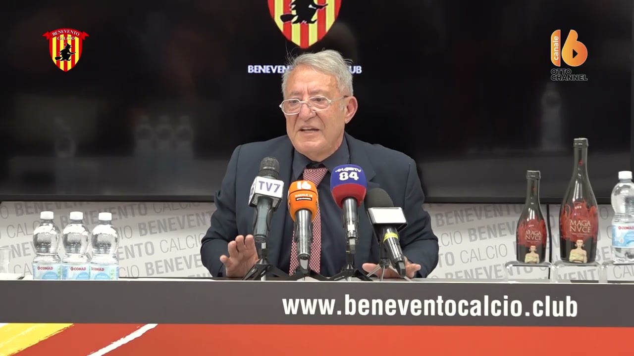 La conferenza stampa del presidente Oreste Vigorito