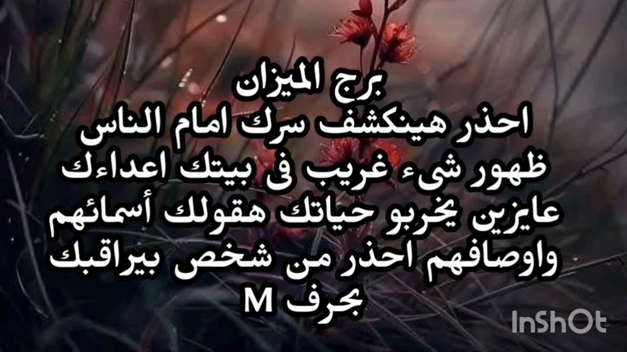 برج الميزان 😧احذر هينكشف سرك امام الناس ظهور شىء غريب فى بيتك اعداءك عايزين يخربو حياتك 
