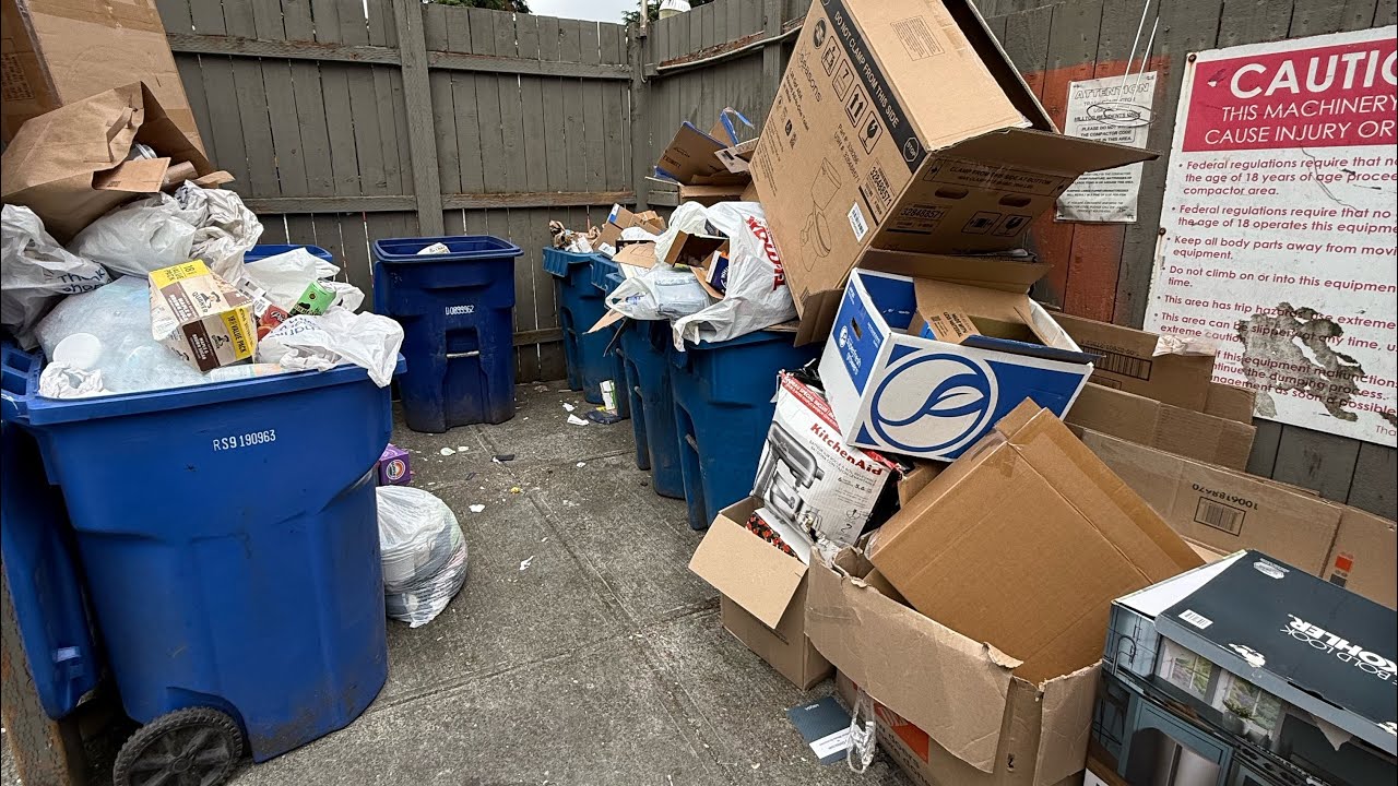 2 Enclosures 13 Totes Recycle Rear Loader