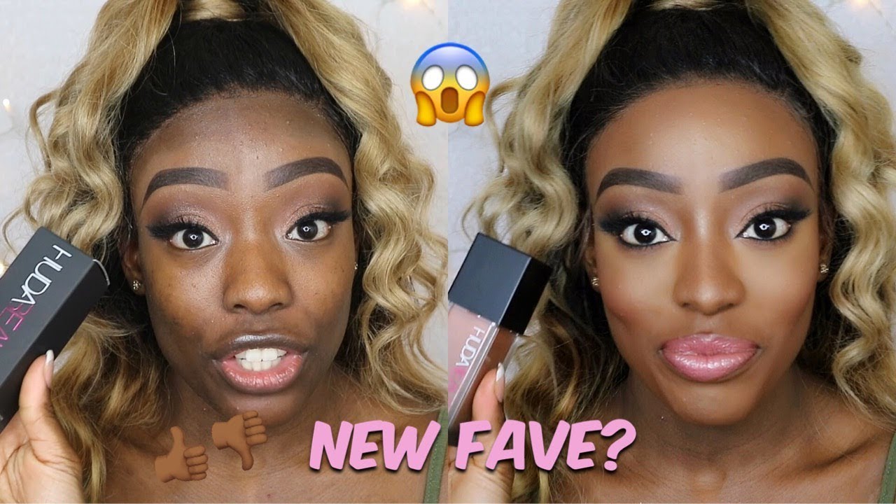 HUDA BEAUTY #FAUXFILTER FOUNDATION REVIEW, DEMO + WEAR TEST (NUTMEG)
