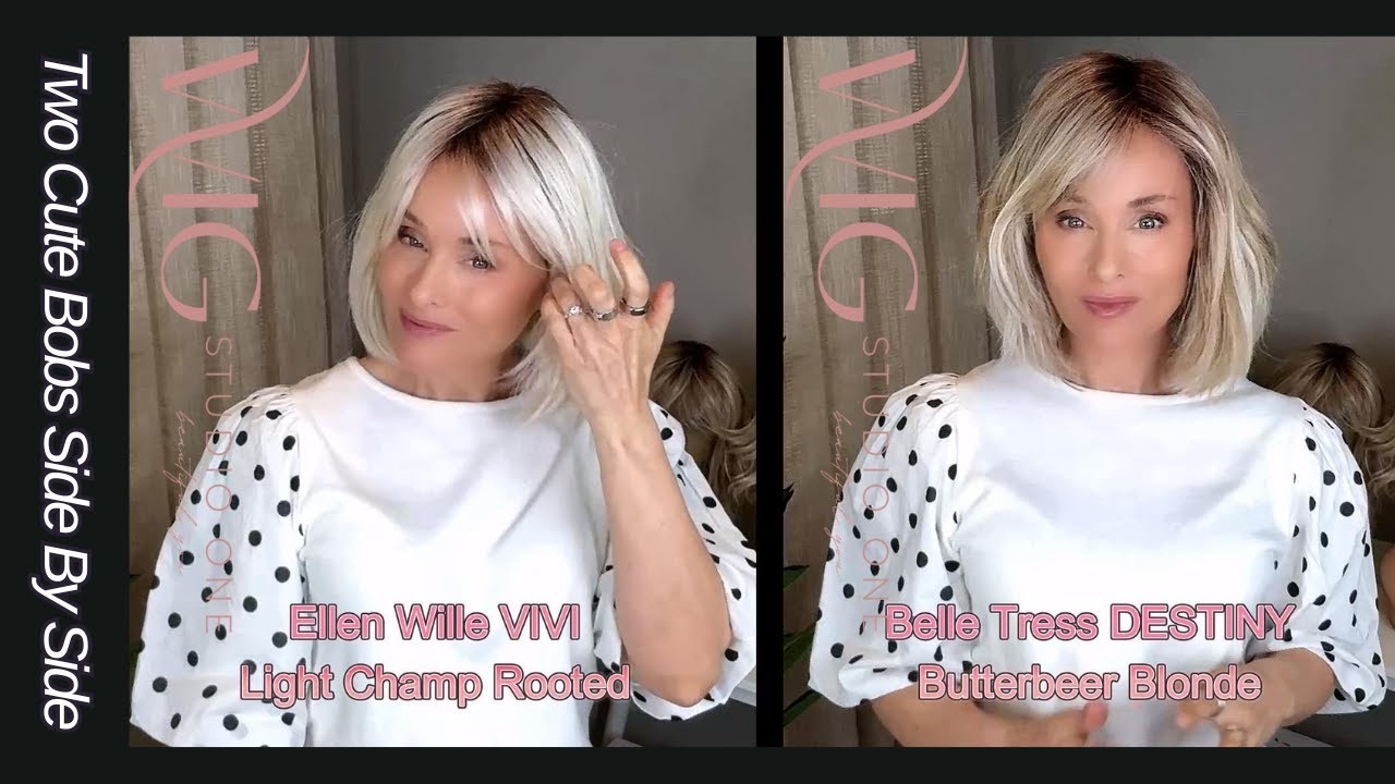 Vivi vs Destiny | Ellen Wille & BelleTress Wig Comparison #bobhaircut